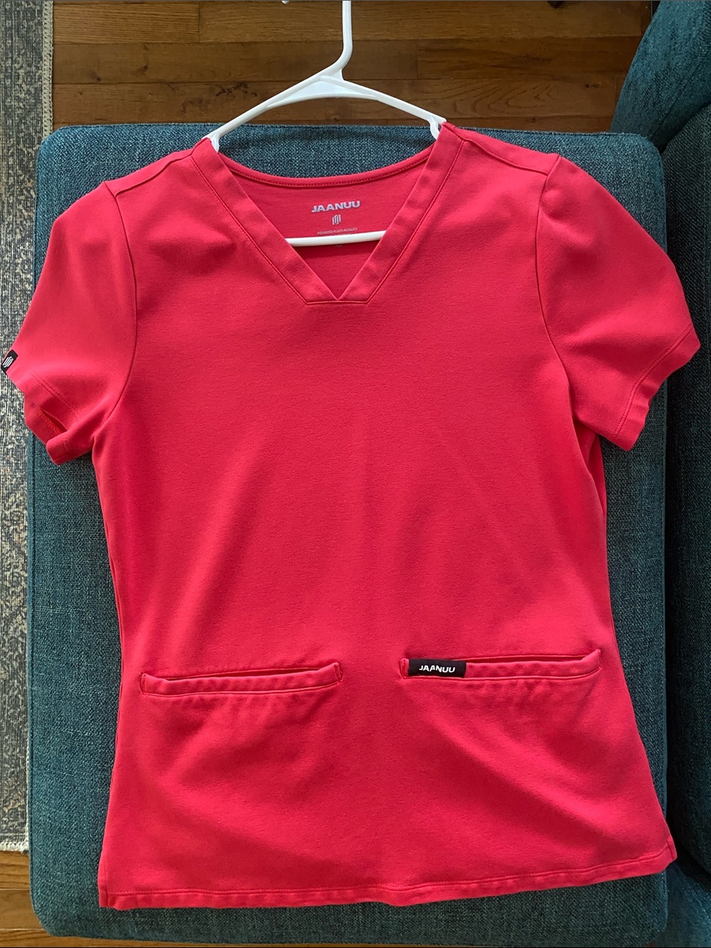 Jaanuu Red Scrub Top